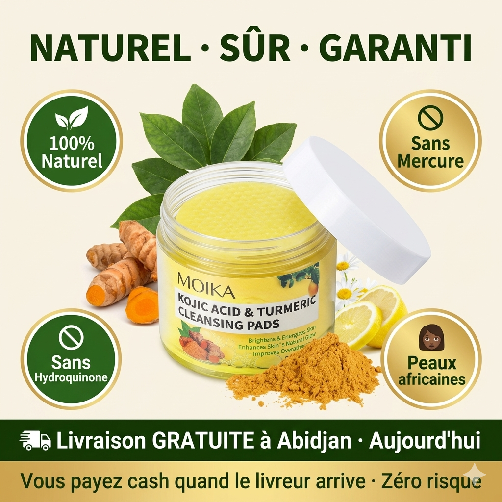 Pads Eclat Anti-Taches au Kojic & Curcuma  | Resultats visibles en 7 jours