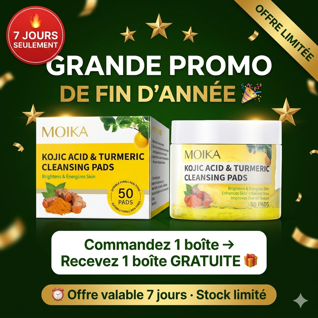 Pads Anti-Taches au Kojic et Curcuma, Résultats  en 7 Jours