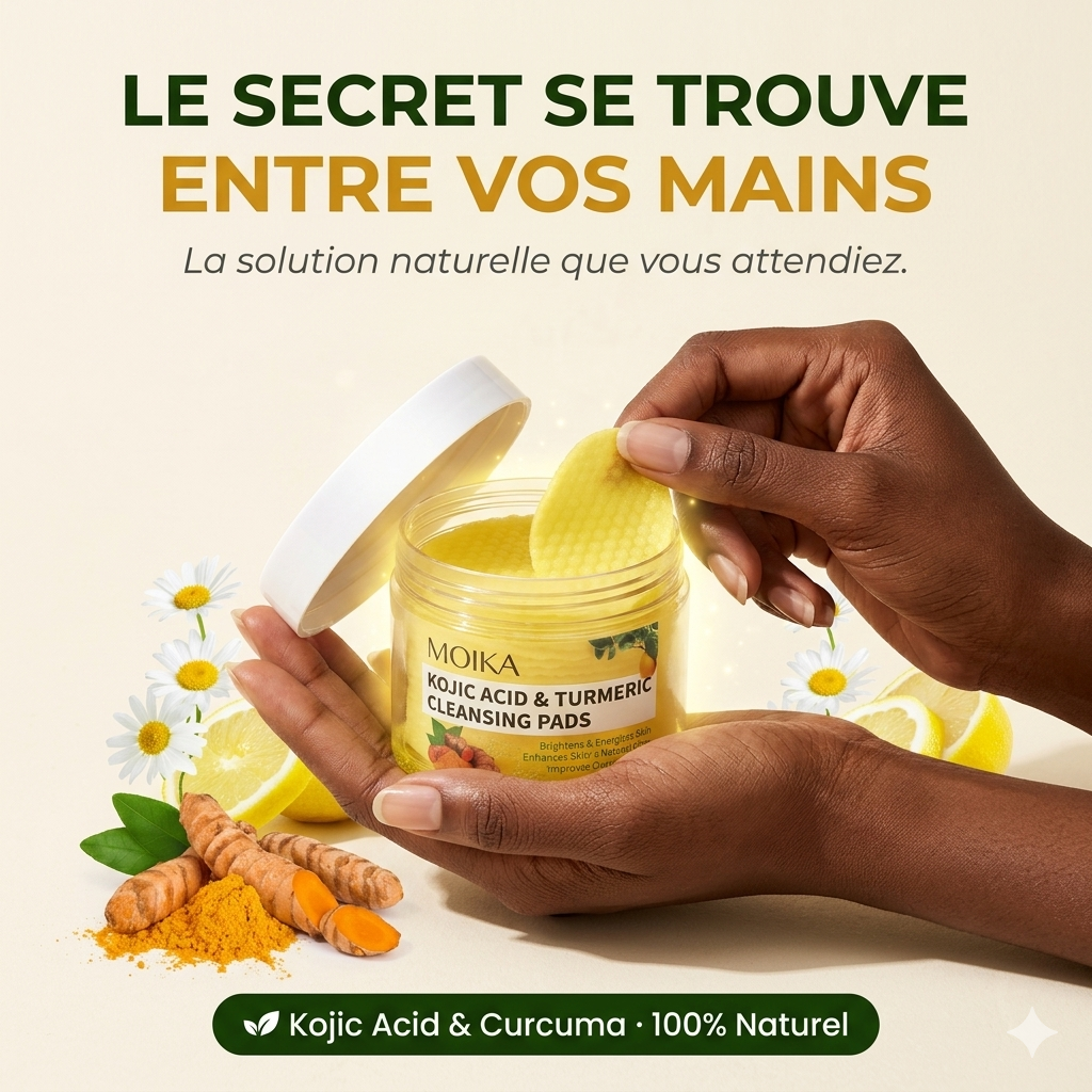 Pads Anti-Taches au Kojic et Curcuma, Résultats  en 7 Jours