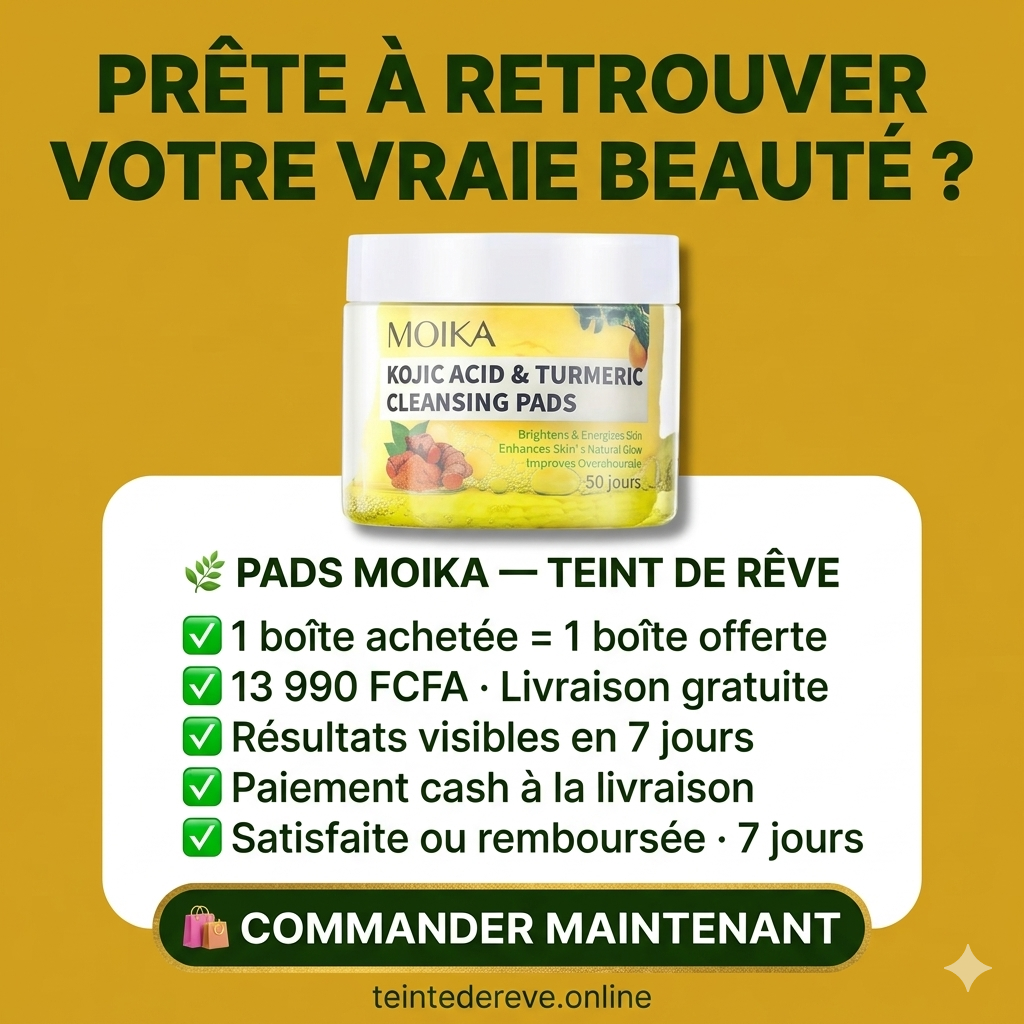 Pads Anti-Taches au Kojic et Curcuma, Résultats  en 7 Jours